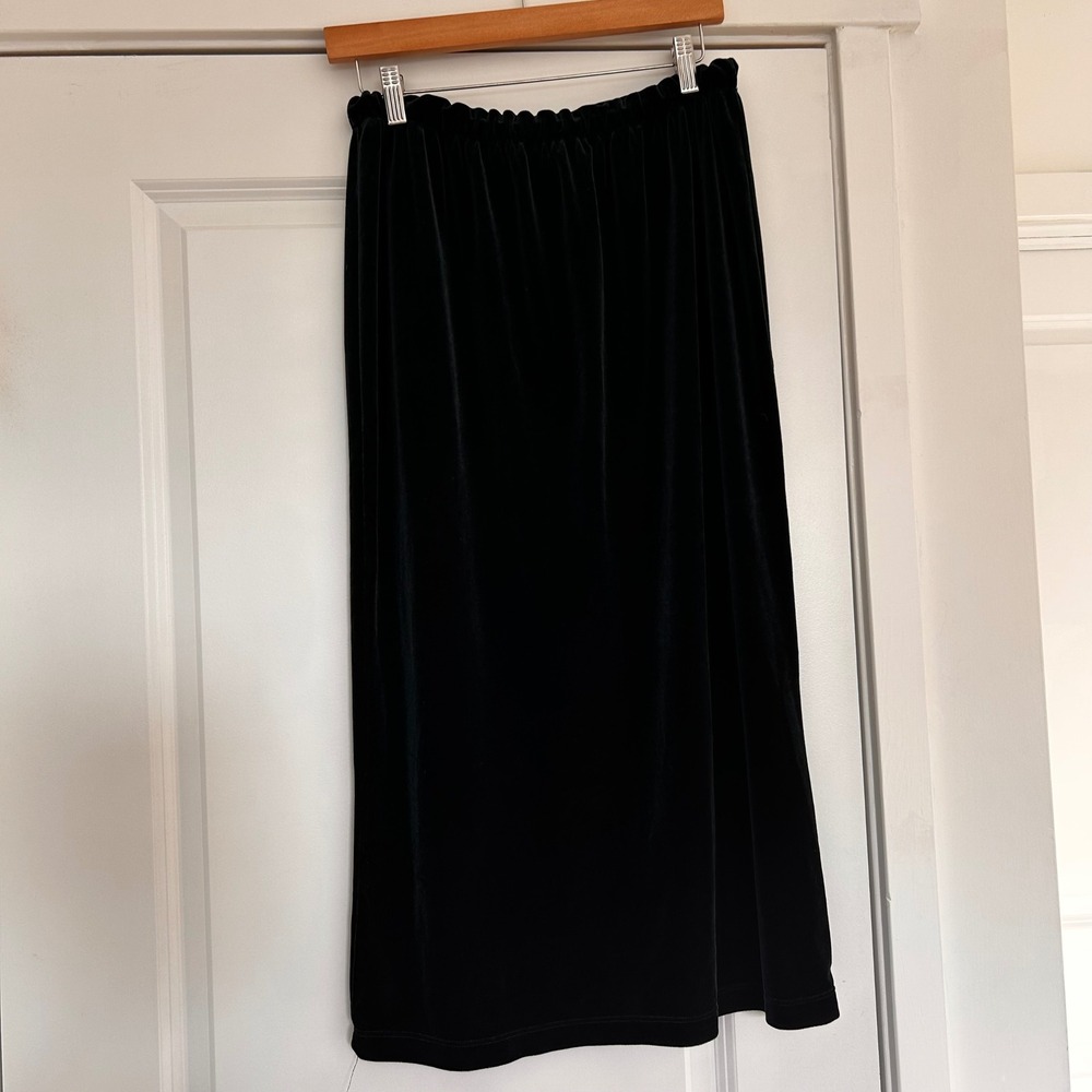 Vintage Notations Womens Whimsigoth Velvet Maxi Skirt Medium Blue‎ Dark Romantic